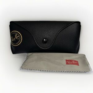 New Ray-Ban Black Sunglasses Case and Cloth